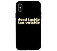 Dead Inside Tan Outside | Funny Goth Beach Vibes Summerween Case for iPhone X/XS