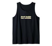 Dead Inside Tan Outside | Funny Goth Beach Vibes Summerween Tank Top