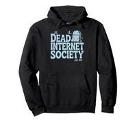 Dead Internet Theory Society Conspiracy Meme Humor Pullover Hoodie