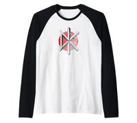 Dead Kennedys Front and Back Holiday in Cambodia Tour Dates Raglan Baseball Tee