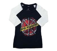 Dead Kennedys T Shirt Destroy Band Logo Official Raglan 3/4 Sleeve Womens XXXL Black