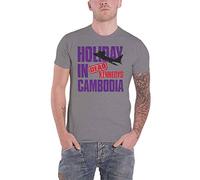 Dead Kennedys T Shirt Holiday in Cambodia Plane Band Logo Official Mens Grey M