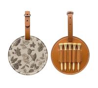 Dead Leaves Brown Golf tee Storage Bag, Multifunctional Golf tee Storage Bag for Men, Durable PU Material