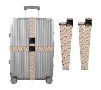 Dead Leaves Pattern Luggage Straps 2 Pack Luggage Straps for Suitcases Travel Straps Belt Accessories Luggage Connector Adjustable Heavy Duty Belt