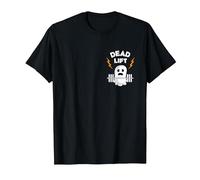 Dead Lift Cute Little Ghost Halloween, Funny Deadlift Gym T-Shirt, Men, Black, X-Large