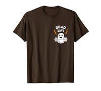 Dead Lift Cute Little Ghost Halloween, Funny Deadlift Gym T-Shirt, Men, Brown, XX-Large