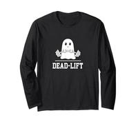 Dead Lift Ghost Halloween Cute Boo Gym Weights Men Women Long Sleeve T-Shirt