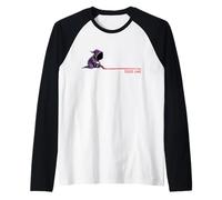 Dead Line Funny Work Stress Grim Reaper Design Raglan Baseball Tee