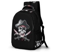 Dead Man Chest Skull Jolly Roger Daypack Backpack Durable Travel Bag | Multifunctional Carry On Bag,Double Layer Laptop Bags