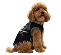 Dead Man Chest Skull Jolly Roger Ice Silk Pet Cooling Vest M