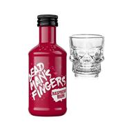 Dead Man's Fingers Raspberry Rum 50ml with Shot Glass | Miniature Alcohol | All Occasion Gift