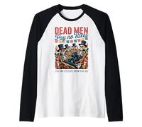 Dead Men Pay No Taxes - Día de Los Muertos Libertarian Raglan Baseball Tee