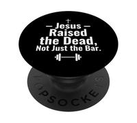 Dead Not Bar Funny Barbell Deadlift Christian Faith PopSockets Adhesive PopGrip