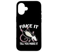 Dead Opossum Faking Death Possum Fake it till you make it Case for iPhone 16