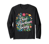 Dead Pancreas Society Floral Type 1 Diabetes Awareness T1D Long Sleeve T-Shirt