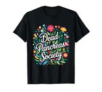 Dead Pancreas Society Floral Type 1 Diabetes Awareness T1D T-Shirt