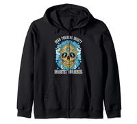 Dead Pancreas Society Funny Diabetes Awareness Sugar Skull Zip Hoodie