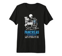 Dead Pancreas Society Type One Diabetes T1D Awareness Skull Premium T-Shirt