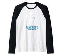 Dead Pancreas Society Type One Diabetes T1D Awareness Skull Raglan Baseball Tee