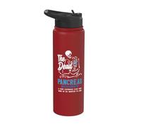 Dead Pancreas Society Type One Diabetes T1D Awareness Skull Stainless Steel Insulated Water Bottle
