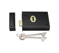 Dead Rim Lock Surface Mounted Door Lock Heavy Duty Security Lock Steel Construction Reliable Function Easy Installation Commercial and Residential Use