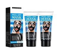 Dead Sea Mud Black Mask, Mineral-Rich Peel Off Cleansing Masks, 3.5 Fl.Oz Black Head Peel Off Face Masks, for Deep Cleansing Dirts, Pores, Skin Oil (2pcs)