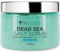 PraNaturals Dead Sea Salt Bath Body Scrub Mango & Kiwi Organic Mineral-Rich 500G