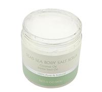 Dead Sea Salt Body Scrub with Coconut Oil & Jojoba Oil - 100% Pure Natural Exfoliator & Moisturizer for Smooth Skin -Deep Cellulite Cleansing- Dead Skin Remover for Body, for All Skin Types