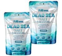 Dead Sea Salt Coarse 1Kg X 2 - 2Kg Pure Natural Mineral-Rich Bath Salts For Relaxation