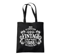 Dead Set Studio 40th Birthday Gifts for Women, Vintage 1986 Tote & Gift Bag