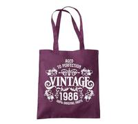 Dead Set Studio 40th Birthday Gifts for Women, Vintage 1986 Tote & Gift Bag