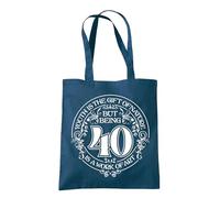Dead Set Studio 40th Birthday Gifts for Women, Vintage 1986 Tote & Gift Bag