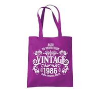 Dead Set Studio 40th Birthday Gifts for Women, Vintage 1986 Tote & Gift Bag