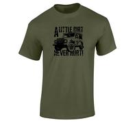 Dead Set Studio 4x4 Off Road Graphic Tee, Novelty 4WD T Shirt for Men, Off Roading Gifts, Mechanic Gifts, Car Themed Apparel Military Green Size XL