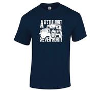 Dead Set Studio 4x4 Off Road Graphic Tee, Novelty 4WD T Shirt for Men, Off Roading Gifts, Mechanic Gifts, Car Themed Apparel Navy Size S