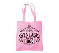 Dead Set Studio 60th Birthday Gift Bag For Women, Vintage 1966 Tote Bag, 60th Birthday Gifts, 38 cm x 42 cm CLASSIC PINK