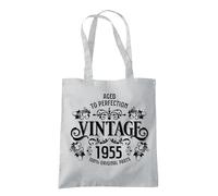 Dead Set Studio 70th Birthday Gifts For Women, Vintage 1955 70th Birthday Gift Bag, Women's 70th Birthday Presents, 70th Gifts Wrapping Alternative, 70th Gift For Her LIGHT GREY