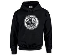 Dead Set Studio Fishing Gifts For Men - Born To Fish - Funny Mens Gifts Hoodie, Fishing Clothing For Men BLACK SIZE M