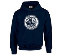 Dead Set Studio Fishing Gifts For Men - Born To Fish - Funny Mens Gifts Hoodie, Fishing Clothing For Men FRENCH NAVY SIZE S