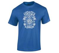 Dead Set Studio Mens 70th Birthday Gift T Shirt - 1955 All Original Parts - Born in 1955, 70th Birthday Gifts for Men, 70th Birthday Gift Idea for Him Royal Blue Size L