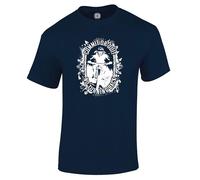 Dead Set Studio Mountain Bike T-Shirt for Men - MTB Top, Commit or Quit Downhill Graphic Tee - Cycling Gifts for Men, Funny Mountain Biking Gift for Him, Dad, Biker & Cyclist Navy Size XL