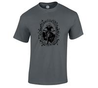 Dead Set Studio Mountain Bike T-Shirt for Men - MTB Top, Commit or Quit Downhill Graphic Tee - Cycling Gifts for Men, Funny Mountain Biking Gift for Him, Dad, Biker & Cyclist Charcoal Size S