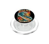 Dead Set Surf Club Skeleton Surfing Retro Beach Vibes PopSockets PopGrip for MagSafe