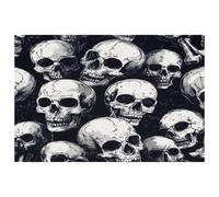 Dead Skulls Placemats Heat Resistant Washable Oxford Cloth Table Mats Set of 4 Home Kitchen Decoration, Easy to Clean