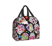 Dead Sugar Horror Skull Lunch Box Large Capacity Lunch Bag Bento Lunch Box For Kids Women Adult