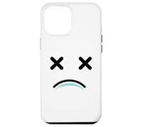 Dead Tired Face - Funny Cartoon White/Blue Case for iPhone 12 Pro Max