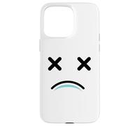 Dead Tired Face - Funny Cartoon White/Blue Case for iPhone 15 Pro Max