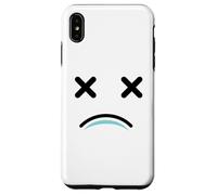 Dead Tired Face - Funny Cartoon White/Blue Case for iPhone XS Max