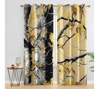 Dead Tree Curtains for Bedroom, Leaf Tree Branch Blackout Curtains for Living Room, 90 Drop Eyelet Window Treatments Home Decor 66 X 90 Inch (W X L), 2 Panels X&-16