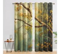 Dead Tree Curtains for Bedroom, Oil Painting Branche Blackout Curtains for Living Room, 72 Drop Eyelet Window Treatments Home Decor 46 X 72 Inch (W X L), 2 Panels X&-16